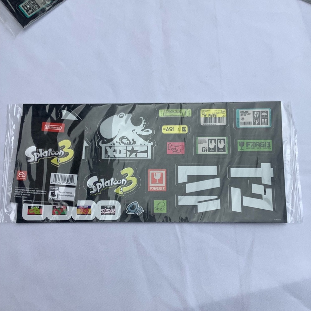 Nintendo Splatoon 3 Graffiti Stickers Count 3 Sheets Set